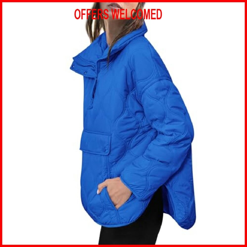 Lightweight Puffer Jacket Half Zip Pullover Quilt… - image 4